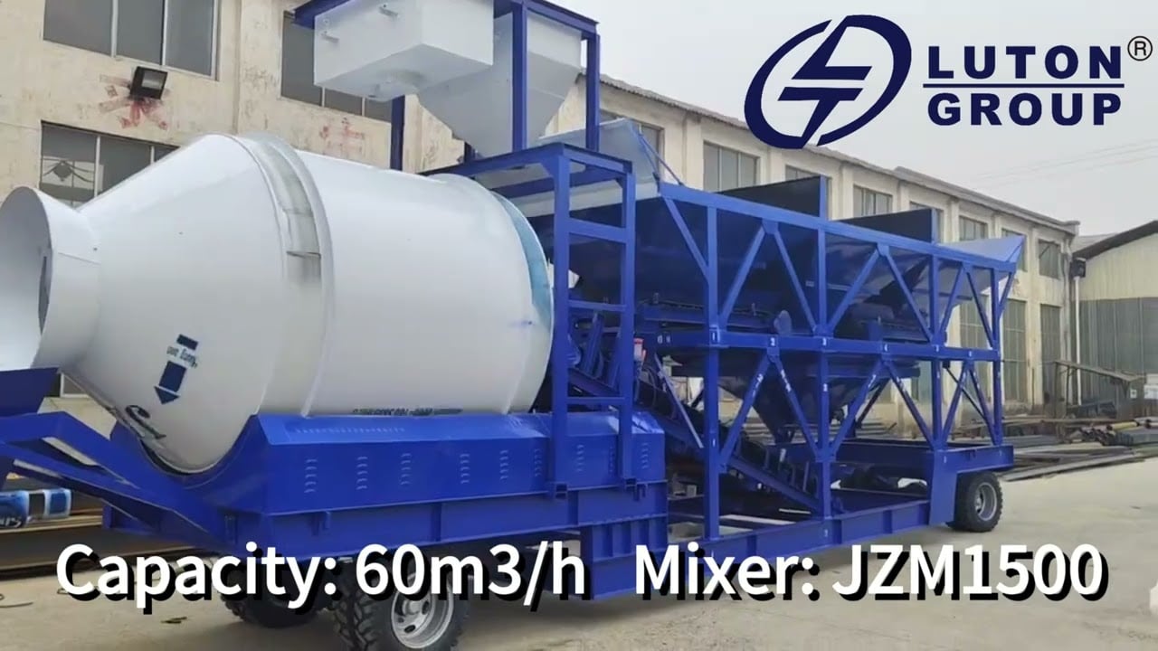 60m³/h mobile concrete plant to Ghana