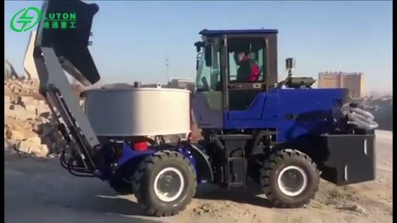 Luton Self loading="lazy" pan mixer truck test video