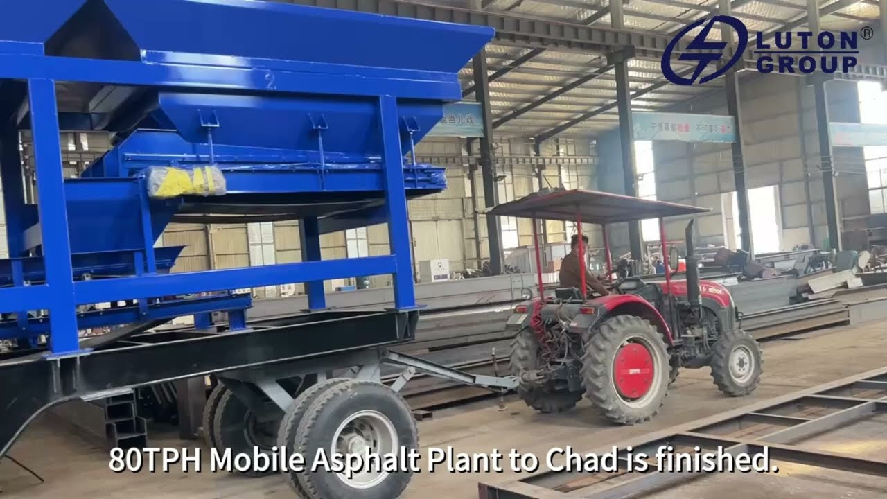 80m³/h mobile asphalt plant to Chad