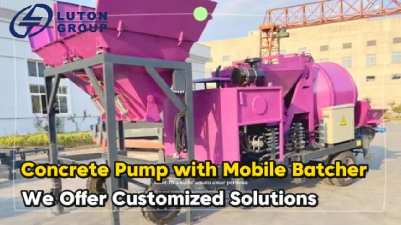 Concrete mixer pump with mobile batcher combo