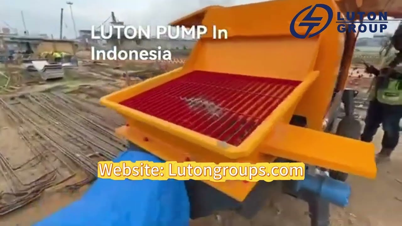 Luton diesel concrete pump working in Indonesia