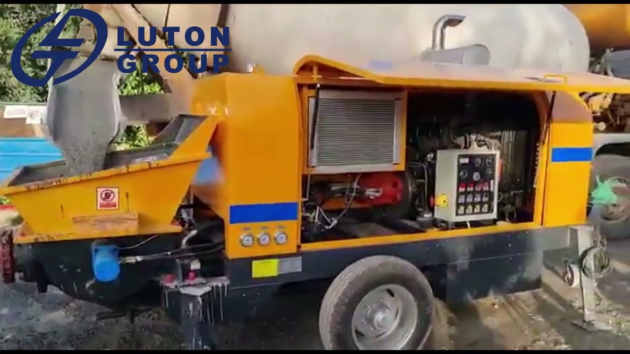 Luton Concrete pump work with mixer truck
